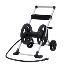 Load image into Gallery viewer, Liberty Garden 304 Explorer Two Wheel Hose Reel Cart, Aluminum, Holds 250-feet of 5/8" Hose, Silver/Black

