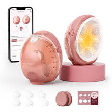 Load image into Gallery viewer, Momcozy Wellness 1 Wearable Breast Pump, Warm-Massage Hands-Free Pump with Heated Flange&amp;Simulated Massage for Comfortable Breastfeeding&amp;Let-Down, App-Controlled, 4 Modes 12 Levels, 180ml/6oz
