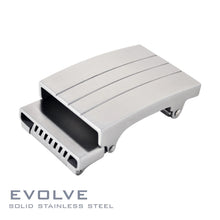 Load image into Gallery viewer, KORE Men’s Full-Grain Leather Track Belts | “Evolve” Stainless Steel Buckle
