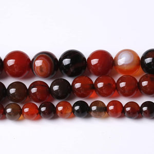 90PCS 4MM Red Persian Agate Natural Gemstone Round Stone Beads for Jewelry Making DIY Energy Stone Healing Power Bracelet 15"