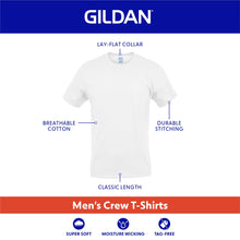 Load image into Gallery viewer, Gildan Men's Crew T-Shirts, Multipack, Style G1100, Navy/Charcoal/Cardinal Red (5-Pack), X-Large

