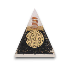 Load image into Gallery viewer, Agate Mart Energy Generator Black Tourmaline Orgonite Pyramids with Black Tourmaline Pendant - Healing- meditation orgonite pyramids E-Energy Protection and Protective Set
