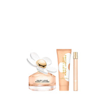 Load image into Gallery viewer, Marc Jacobs Daisy Love Eau de Toilette 3-pc Set (Daisy Love Women's Eau de Toilette 3.3oz • Travel Spray 0.33oz • Body Lotion for Women 2.5oz) Notes of Cloudberries, Daisy Petals, and Driftwood
