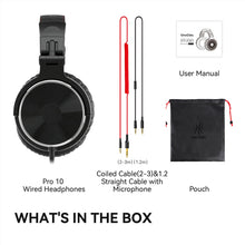 Load image into Gallery viewer, OneOdio Wired Over Ear Headphones Hi-Res Studio Monitor &amp; Mixing DJ Stereo Headsets with 50mm Drivers and 1/4 to 3.5mm Jack for AMP Computer Recording Podcast Keyboard Guitar Laptop - Black
