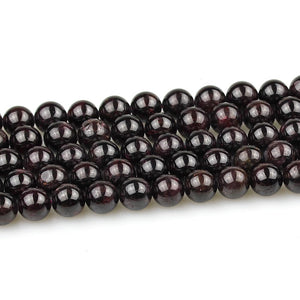 MJDCB Natural Stone Beads Garnet Round Loose Beads for Jewelry Making DIY Bracelet Necklace (6mm)
