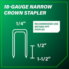 Load image into Gallery viewer, Metabo HPT Narrow Crown Stapler, 18 Gauge Pneumatic, N3804AB3, 4 PC Chat (Pack of 5)
