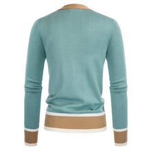 Load image into Gallery viewer, Womens Casual Cardigans Color Block Cover ups Loose Long Sleeve Tops(L,Contrsat-Blue)

