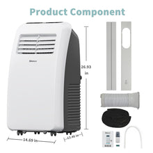 Load image into Gallery viewer, Shinco 8,000 BTU Portable Air Conditioner - 3-in-1 Cool/Dehumidifier/Fan for Rooms Up to 350 sq.ft, Remote Control &amp; 24H Timer, Compact AC Unit for Bedroom/Office

