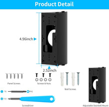 Load image into Gallery viewer, Adjustable 30 to 55 Degree Doorbell Angle Mount Compatible with Most Video Doorbell, Doorbell Camera Door Mount Wedge Kit for House
