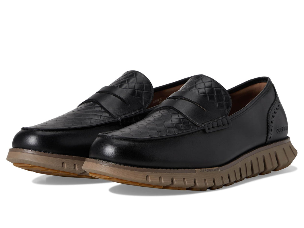 Cole Haan Men's Zerogrand Remastered Penny Loafers, Black Stamped/Lava/Irish Coffee, 9.5