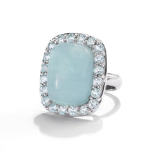 Load image into Gallery viewer, Ross-Simons 19.00 Carat Aquamarine and 2.60 ct. t.w. Sky Blue Topaz Ring in Sterling Silver. Size 7
