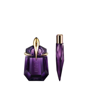 Mugler - Alien Eau de Parfum - Womens Fragrance Travel Bundle - Floral & Woody - With Jasmine, Wood, and Amber - 1.0 Fl Oz Full Size Perfume & 0.3 Fl Oz Travel Size - Perfume Set