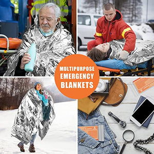 QIO CHUANG Emergency Mylar Thermal Blankets -Space Blanket Survival kit Camping Blanket (4-Pack). Perfect for Outdoors, Hiking, Survival, Bug Out Bag ，Marathons or First Aid 1
