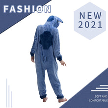 Load image into Gallery viewer, COSUSKET Snug Fit Unisex Adult Onesie Pajamas, Flannel Cosplay Animal One Piece Halloween Costume Sleepwear Homewear Light Blue
