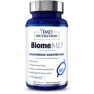 1MD Nutrition BiomeMD Probiotics for Women - Daily Prebiotics and Probiotics for Women - More than 60 Billion CFUs, 15 Strains - Womens Probiotic to Support Urinary & Vaginal Health - 30 Capsules