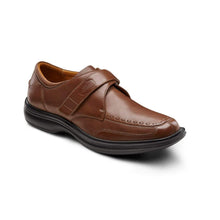 Load image into Gallery viewer, Dr. Comfort Frank Diabetic Shoes for Men - Leather Dress Shoes with Stitch - Therapeutic Formal Shoes, Bark 10.5 X-Wide (3E/4E)
