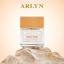 Load image into Gallery viewer, ARLYN Spicy Oud Eau De Parfum Inspired by T. Ford Oud Wood, Perfume for Men, Luxury Fragrance - Vegan, Cruelty-Free, and Eco-Conscious (1.7oz / 50ml)
