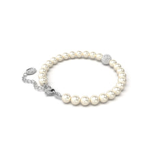 Load image into Gallery viewer, SWAROVSKI Remix Strand Bracelet, Crystal Pearls and Pavé-Set Sphere in a Rhodium Finished Setting, Part of the Remix Collection
