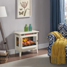 Load image into Gallery viewer, duraflame Freestanding Electric Fireplace Stove Heater with 3D Flame Effect for 1,000 Sq. Ft. Room, Cream
