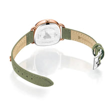 Load image into Gallery viewer, Valence Womens Watches, 2025 Italian Genuine Leather Small Face Wristology Watches for Women, Valentine&#39;s Day Gift Fashion Ladies Watch, Advanced Texture Dial Watches with Green Cloth Strap
