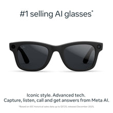 Load image into Gallery viewer, Ray-Ban Meta (Gen 2), Wayfarer, Matte Black | Smart AI Glasses for Men, Women — 2x Battery Life — 3K Ultra HD Resolution — 12 MP Ultra-Wide Camera, Audio, Video — Transitions® Grey Lenses
