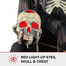Load image into Gallery viewer, Haunted Hill Farm 7.0-Ft. Motion-Activated Rotting Reaper Animatronic
