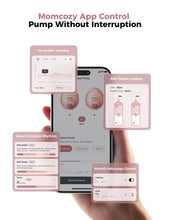 Load image into Gallery viewer, Momcozy Wellness 1 Wearable Breast Pump, Warm-Massage Hands-Free Pump with Heated Flange&amp;Simulated Massage for Comfortable Breastfeeding&amp;Let-Down, App-Controlled, 4 Modes 12 Levels, 180ml/6oz
