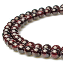Load image into Gallery viewer, MJDCB Natural Stone Beads Garnet Round Loose Beads for Jewelry Making DIY Bracelet Necklace (6mm)
