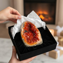 Load image into Gallery viewer, Orange Crystal Geode Cluster 200-300g (5-10cm) - Natural Rock Cluster for Home Office Decor, Spiritual Healing Stone with Unique Texture (0.44-0.6lb)
