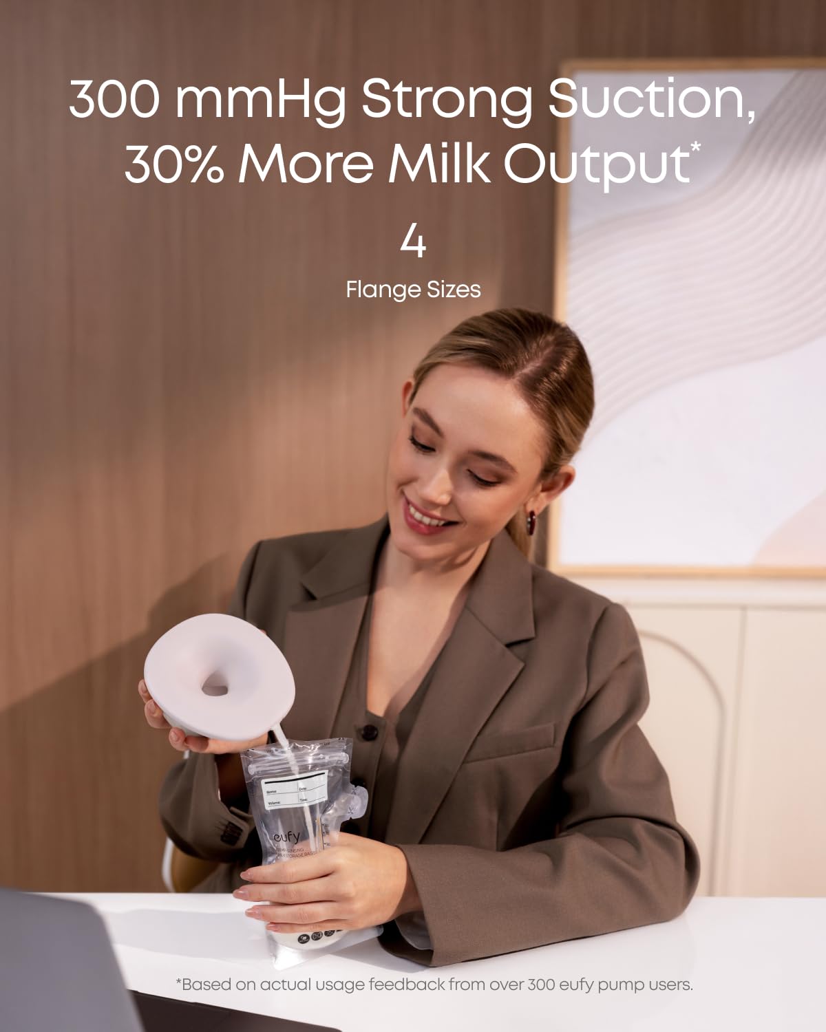 Load image into Gallery viewer, eufy Security Heated Breast Pump S1, Hands-Free Breast Pump with Industry-Leading HeatFlow Tech, App-Controlled OptiRhythm, 300 mmHg Strong Suction, Leakproof, Slim and 46 dB Quiet for in-Bra Use