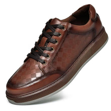 Load image into Gallery viewer, Casual Sneaker, Genuine Leather Lace-up Oxford Shoes for Men Brown 10
