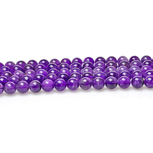 MJDCB 5A Natural South Africa Amethyst Gemstone Round Stone Beads for Jewelry Making DIY Bracelet Necklace (6mm)
