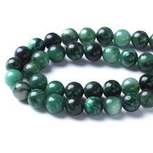 Load image into Gallery viewer, 8mm 45pcs Natural Green Emerald Stone Beads Round Loose Beads AAA Energy Healing Power Stone Beads for Jewelry Making DIY Bracelet Necklace 15&quot; (Green Emerald Stone, 8mm)

