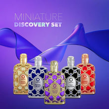 Load image into Gallery viewer, Orientica Luxury Collection Miniature Discovery Set (Without Box) Eau De Parfum - Amber Rouge, Royal Amber, Oud Saffron, Velvet Gold &amp; Royal Bleu - Arabic Perfume for Men &amp; Women - 5 x 7.5ml
