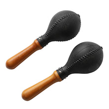 Load image into Gallery viewer, Percussion Maracas Pair of Shakers Rattles Sand Hammer Percussion Instrument with ABS Plastic Shells and Wooden Handles for Live Performances and Recording Sessions
