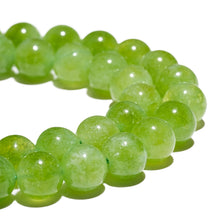 Load image into Gallery viewer, Natural Gemstone Beads 6mm Green Peridot Beads Polished Round Smooth Stone Beads for Bracelets Jewelry Making 15inch Loose Beads
