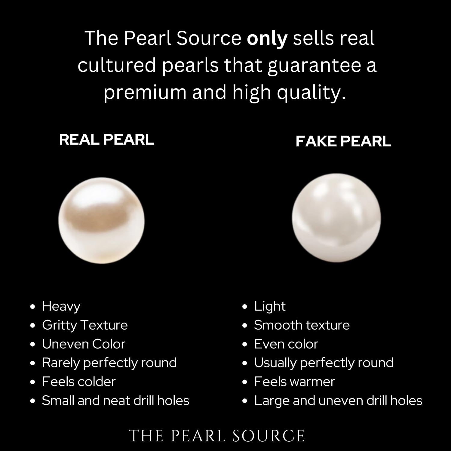 THE PEARL SOURCE 14K Gold 7-8mm AAA Quality White Freshwater Cultured THE PEARL SOURCE 14K Gold 7-8mm Round White Freshwater Cultured
