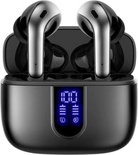 Load image into Gallery viewer, TAGRY Bluetooth Headphones True Wireless Earbuds 60H Playback LED Power Display Earphones with Wireless Charging Case IPX5 Waterproof in-Ear Ear buds with Mic for TV Smart Phone Laptop Computer Sports
