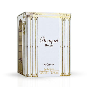 Vurv Bouquet Rouge Eau De Parfum For Women 100ML (3.4 OZ) Arabian Perfumes For Women With Bold, Spicy Blend of Saffron, Amberwood & Cedar, Long Lasting Womens Perfume for an Alluring, Woody Fragrance