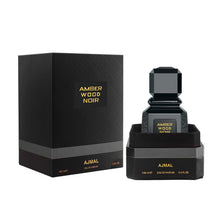 Load image into Gallery viewer, Ajmal Amber Wood Noir Eau De Parfum 3.4 Oz / 100 ML For Men &amp; Women - Long Lasting Citrus, Aromatic Fragrance - Made in Dubai
