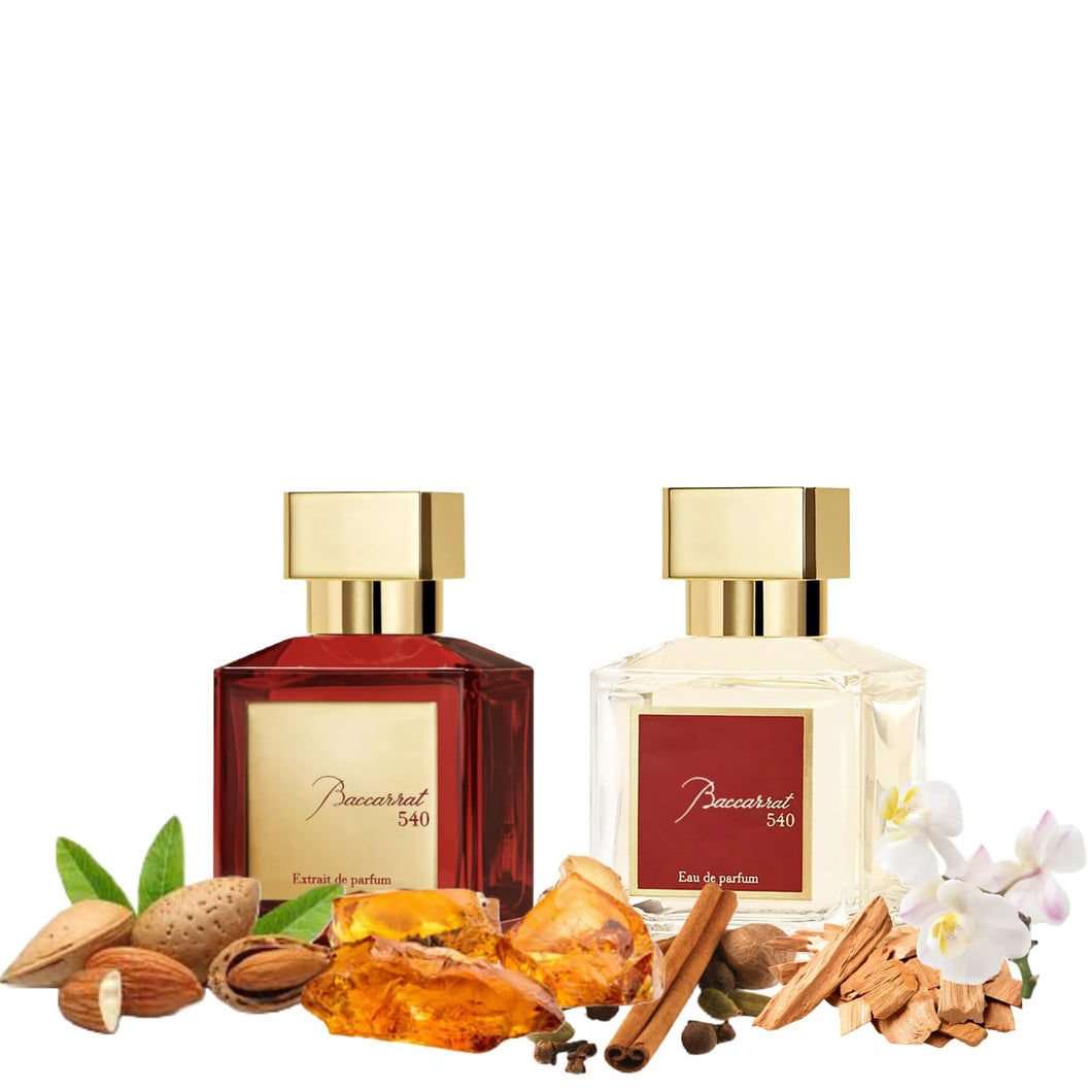 Equivalence of Baccarrat 54O Extrait & EAU de Parfum - Inspiration Bottle 50ml x 2 - Long Lasting Daily 12-14 Hours, 99% Same Fragrance (50ml x 2 EXTRAIT & EAU)