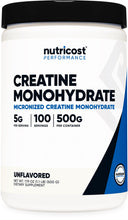 Load image into Gallery viewer, Nutricost Creatine Monohydrate Micronized Powder 500G, 5000mg Per Serv (5g) - Micronized Creatine Monohydrate, 100 Servings, 17.9 Ounces
