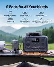 Load image into Gallery viewer, BLUETTI Solar Generator Elite 30 V2 with 60W Solar Panel (Ships Separately), 288Wh LiFePO4 Portable Power Station, 600W AC Outlets (1500W Power Lifting), for Camping, Home Use, Emergency
