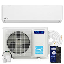 Load image into Gallery viewer, DELLA Hyper Heat Lower as -13°F 23,000 BTU Mini Split,Work with Alexa and WiFi,Energy Star 230V 23 SEER2,Cools Up to 1,500 Sq. Ft,Inverter AC with 1.9 Ton Pre-Charged Heat Pump &amp; 16.4ft Kits
