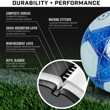 Load image into Gallery viewer, admecoo Light Up Soccer Ball Glow in The Dark Soccer Ball Size 4/5 with Needles and Pump Ball for Men Youth and Adult Night Games…
