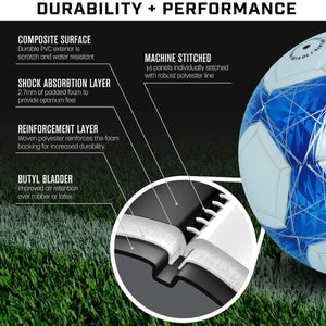 admecoo Light Up Soccer Ball Glow in The Dark Soccer Ball Size 4/5 with Needles and Pump Ball for Men Youth and Adult Night Games…