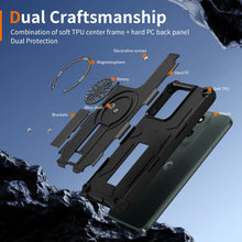 Load image into Gallery viewer, Asuwish Phone Case for Motorola Moto G Power 2025/MotoG Play 2025 with Tempered Glass Screen Protector Cover and Magnetic Kickstand Shockproof Protective Slim Cell Accessories XT2515-1 Women Men Black
