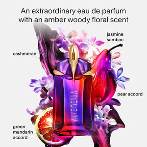 Mugler - Alien Hypersense - Eau de Parfum - Womens Perfume - Floral Woody Scent - Refillable - With Green Mandarin, Pear Accord, Jasmine, & Cashmere - 3.0 Fl Oz