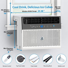 Load image into Gallery viewer, 6000 Btu U-Shaped Window Air Conditioner, WiFi &amp; App Control, Ultra Quiet, Enabled Saddle Window AC Unit Cools Up to 300 Sq. ft, Cooling, Dehumidifier, Flexible for Home/Office
