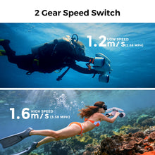 Load image into Gallery viewer, Sublue Mix Underwater Scooter with Action Camera Mount 2 Gear Speed 45 Minutes 22lbf 131ft Waterproof Dual Motors Water Sports Pool Diving Snorkeling for Adults (Mix AquaBlue-2026)
